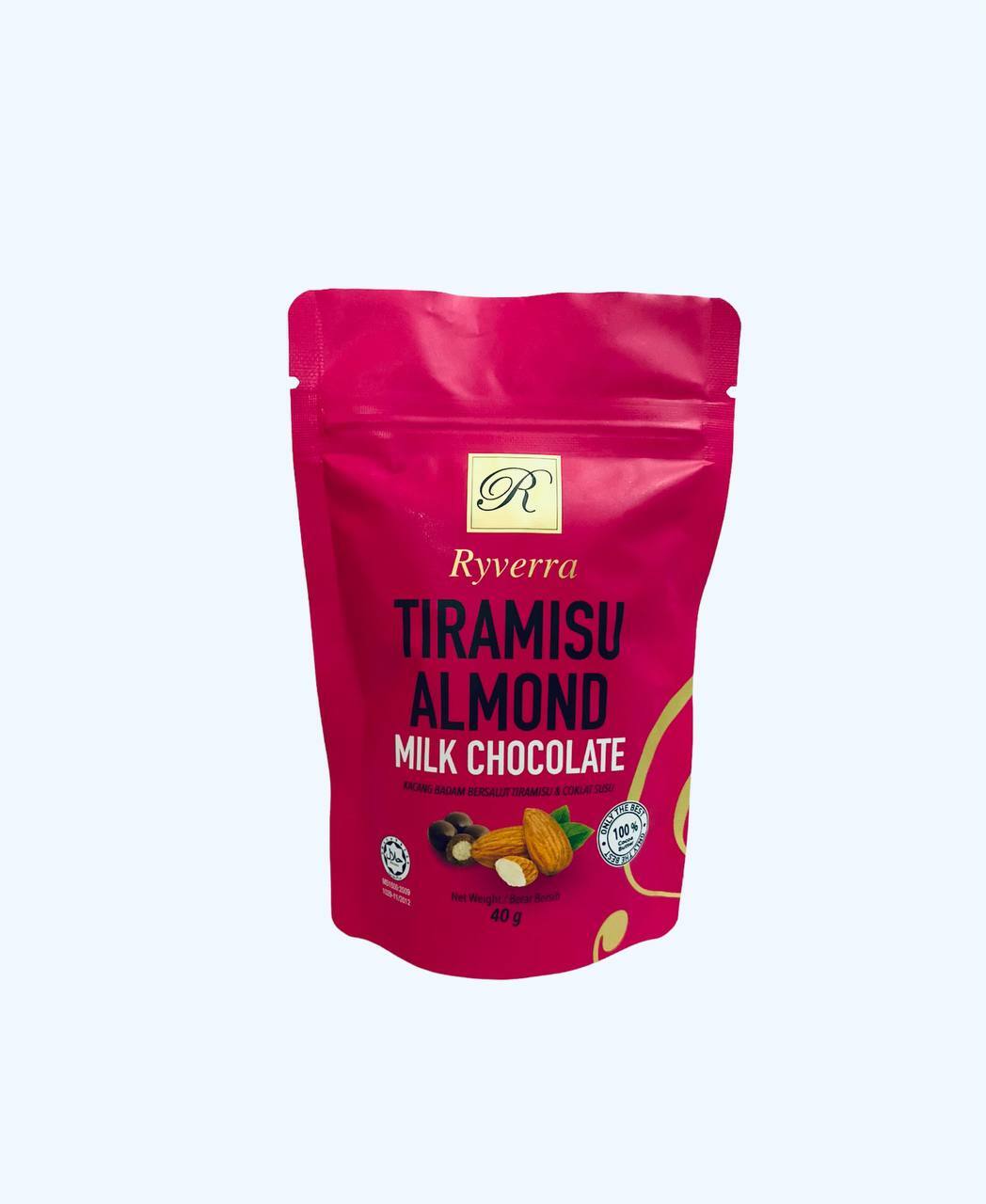 Ryverra Tiramisu Milk Almond Chocolate 40g