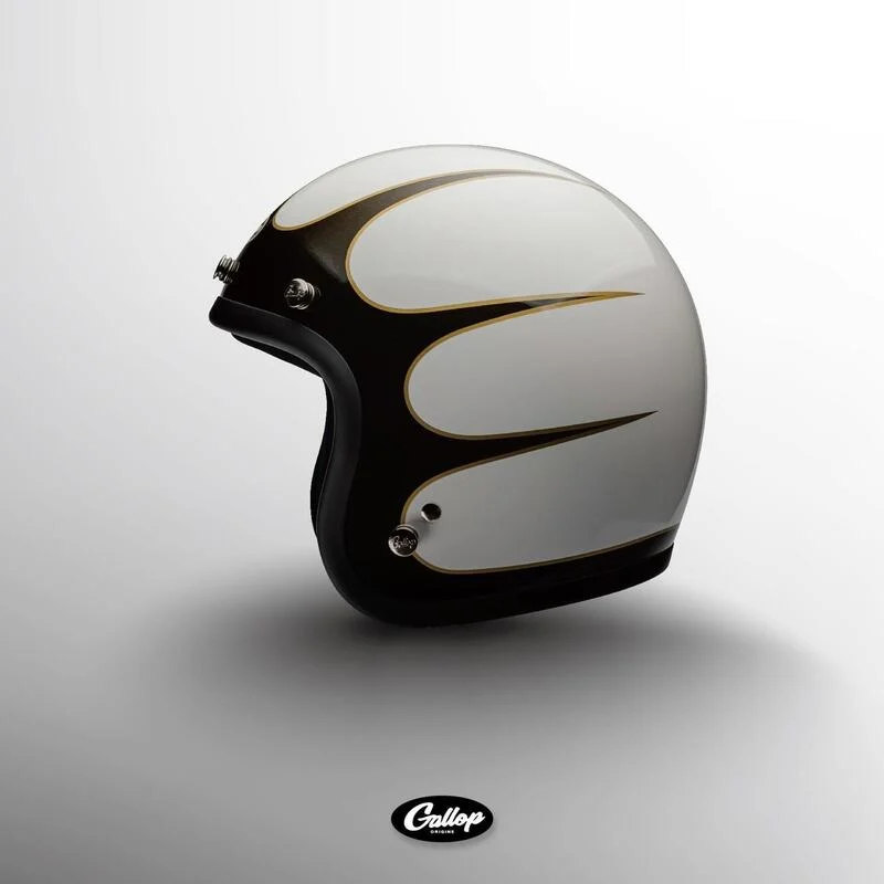 任我行騎士部品 GALLOP 彩繪 1932 WHITE 白色 3/4罩 復古帽 雙D扣