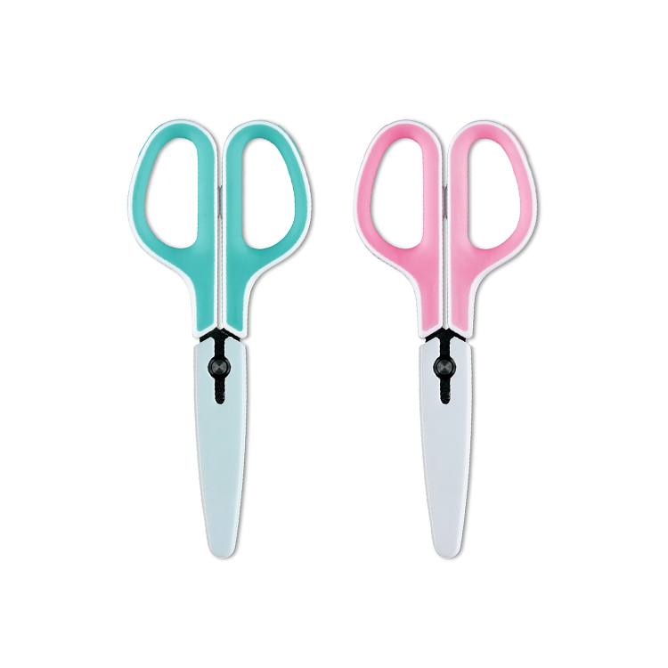 【PLUS】SC-175SF 30度弧線剪刀 (不沾膠附蓋)