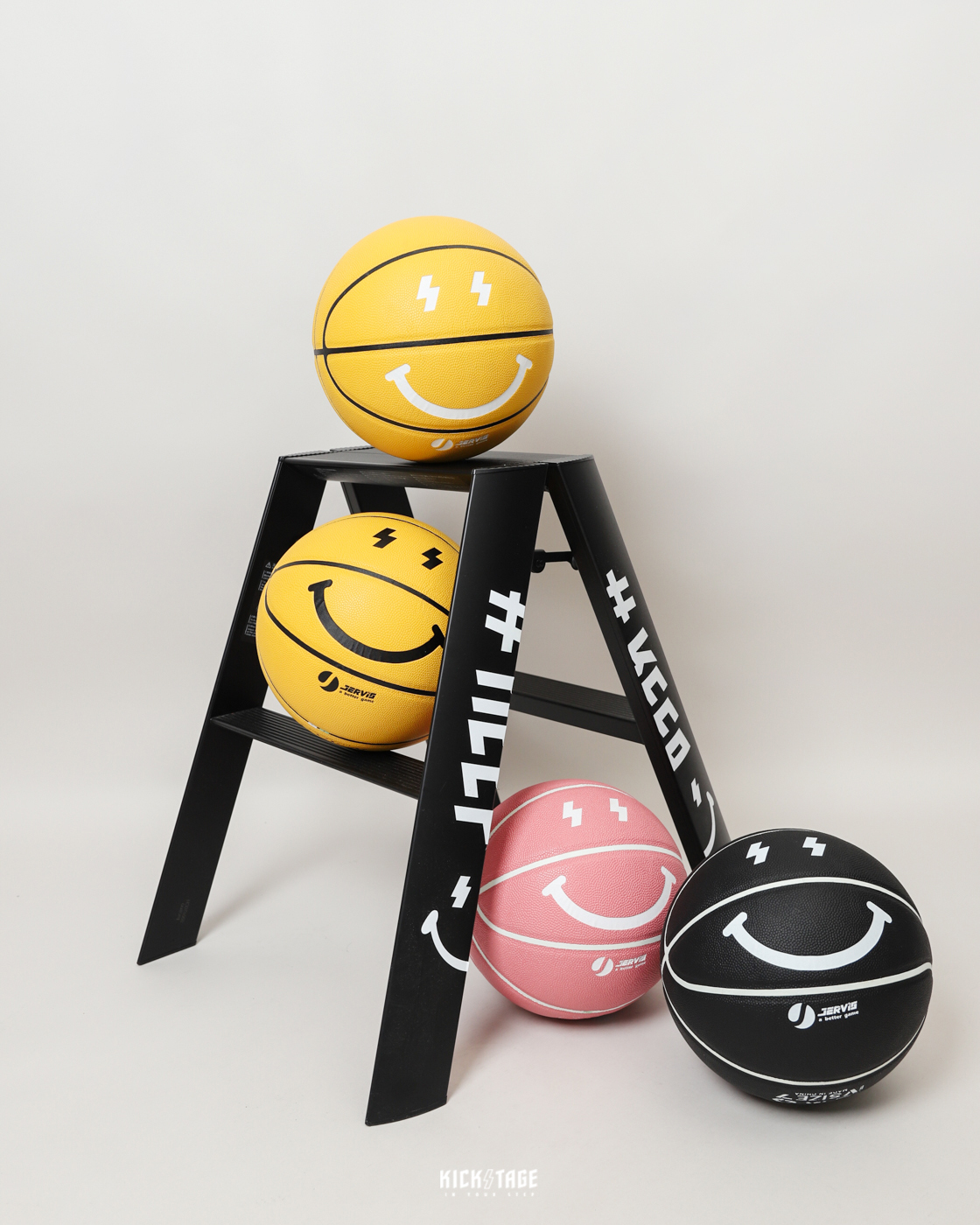 [特價售出無退換] #KEEP x JERVIS SMILEY BASKETBALL 黃色 黑色 粉色 閃電 微笑 籃球 微笑籃球 7號球 戶外 室外 耐磨【KS129】BBASKETBALL