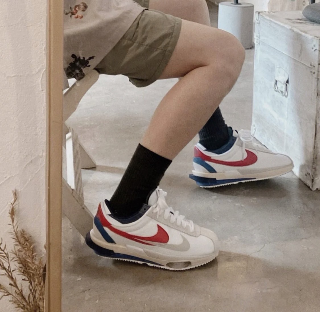 Sacai x Nike sacai x Nike Cortez 4.0 White Red Blue DQ0