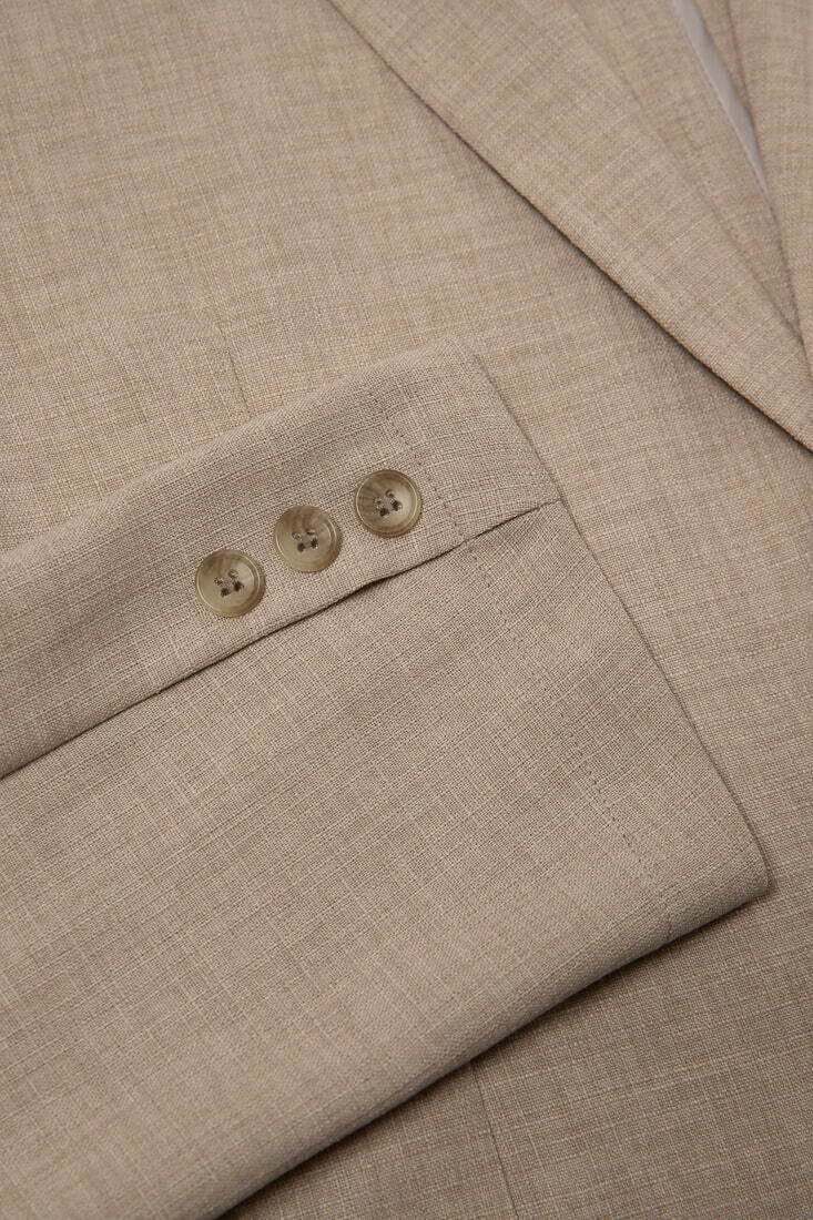 卡其西裝外套男正裝-排扣設計