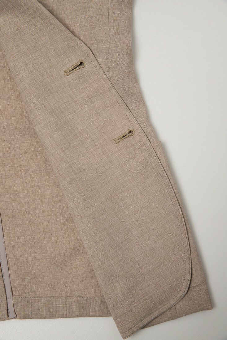 卡其西裝外套男正裝-下擺設計