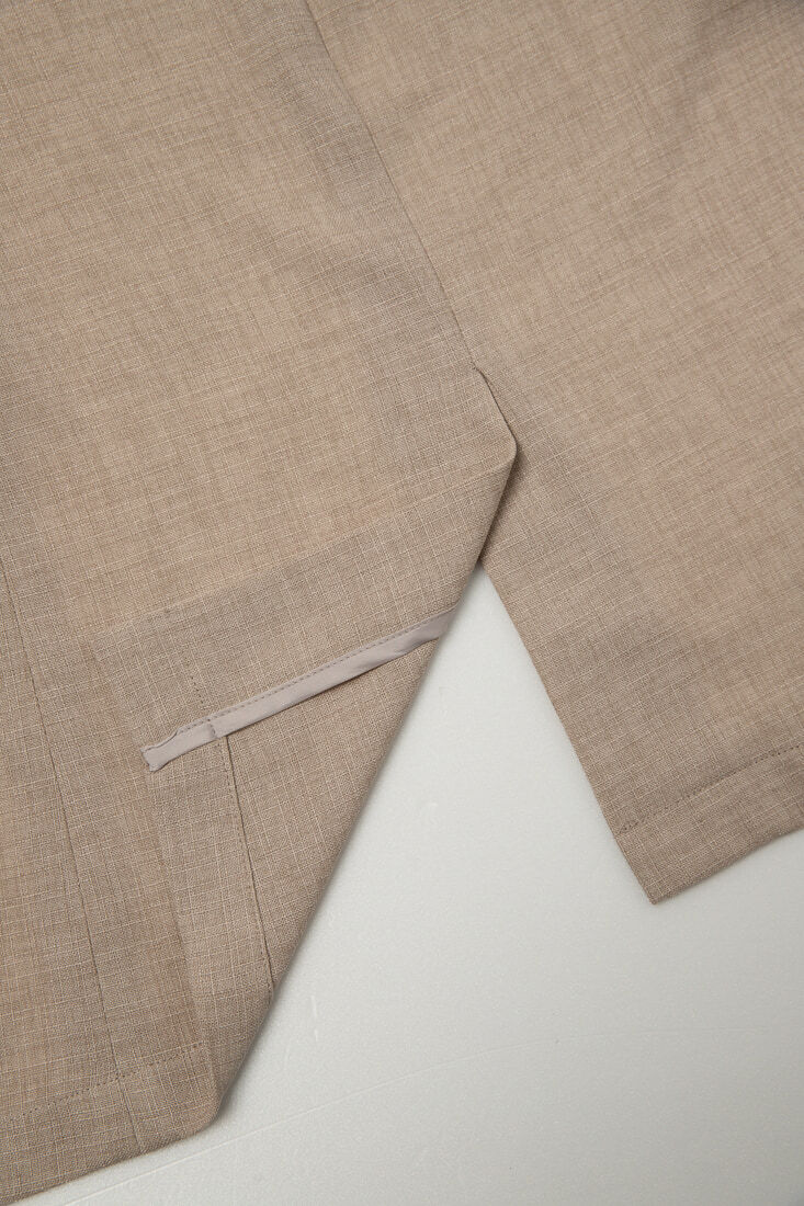 卡其西裝外套男正裝-後開中叉設計