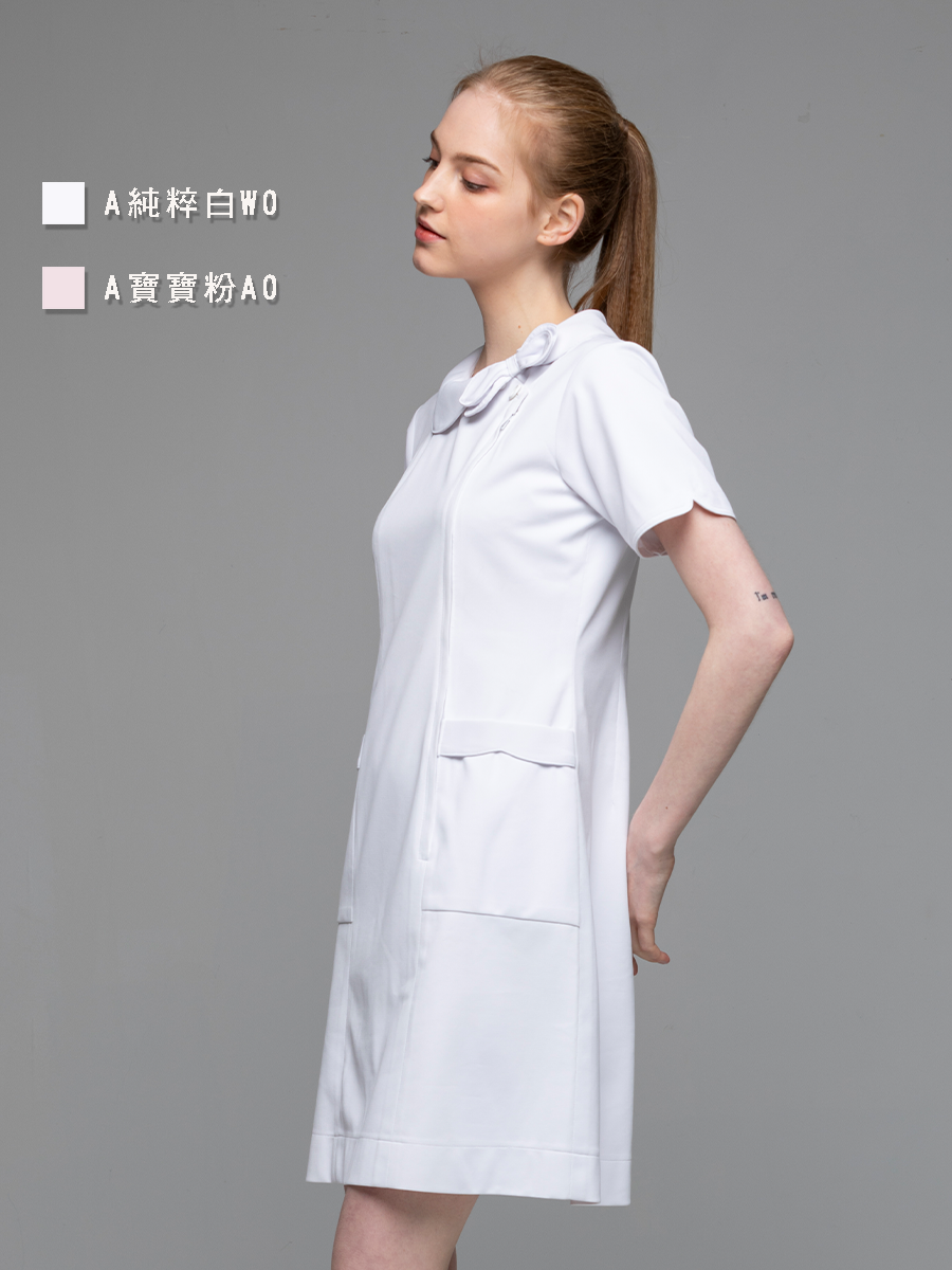 【 A148-W0 出清款】女護理洋裝-A科技布-純粹白