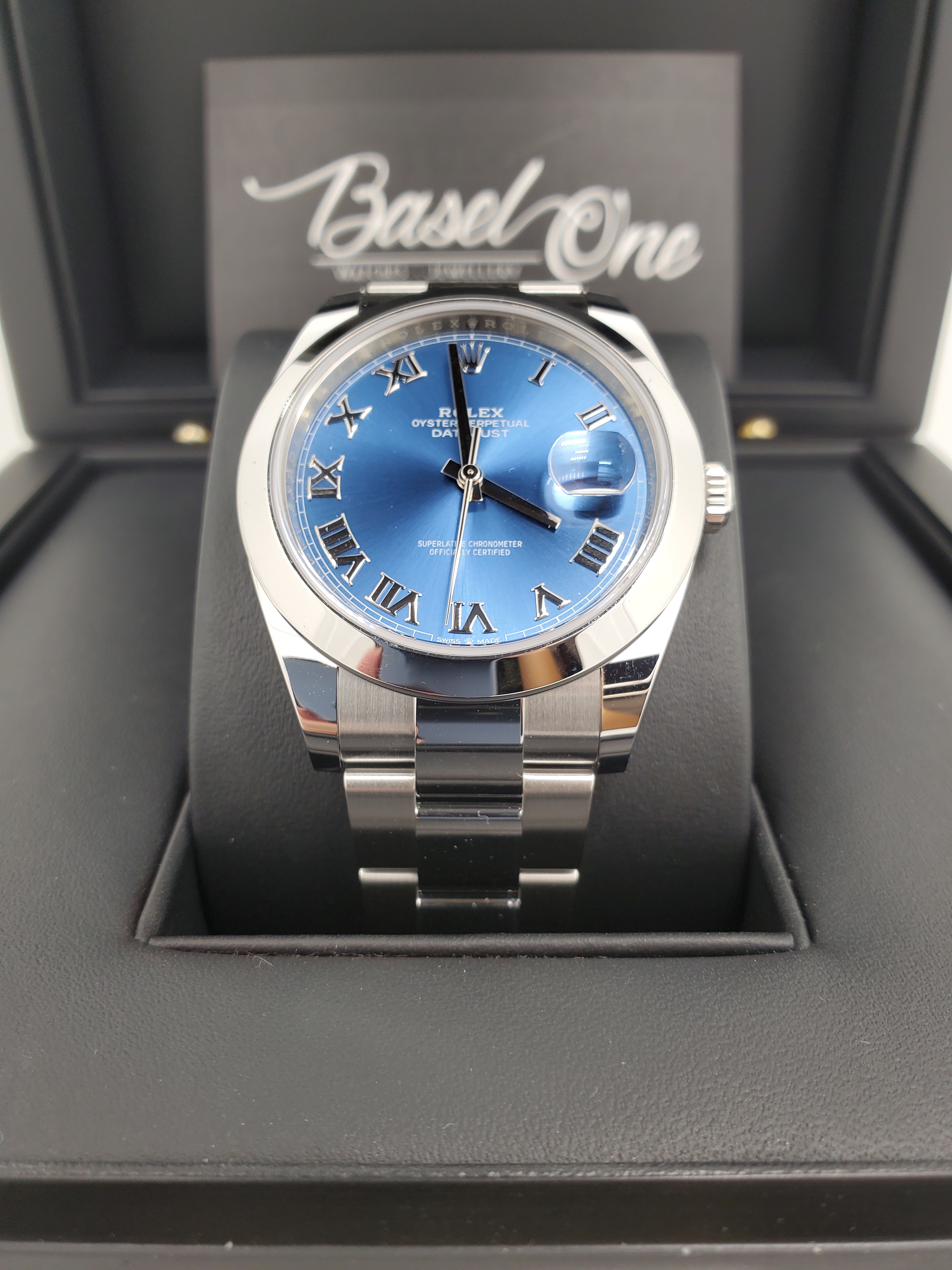 BRAND NEW ROLEX 126300 ROMAN BLUE DIAL DATEJUST 41mm OYSTER STRAP STAINLESS STEEL
