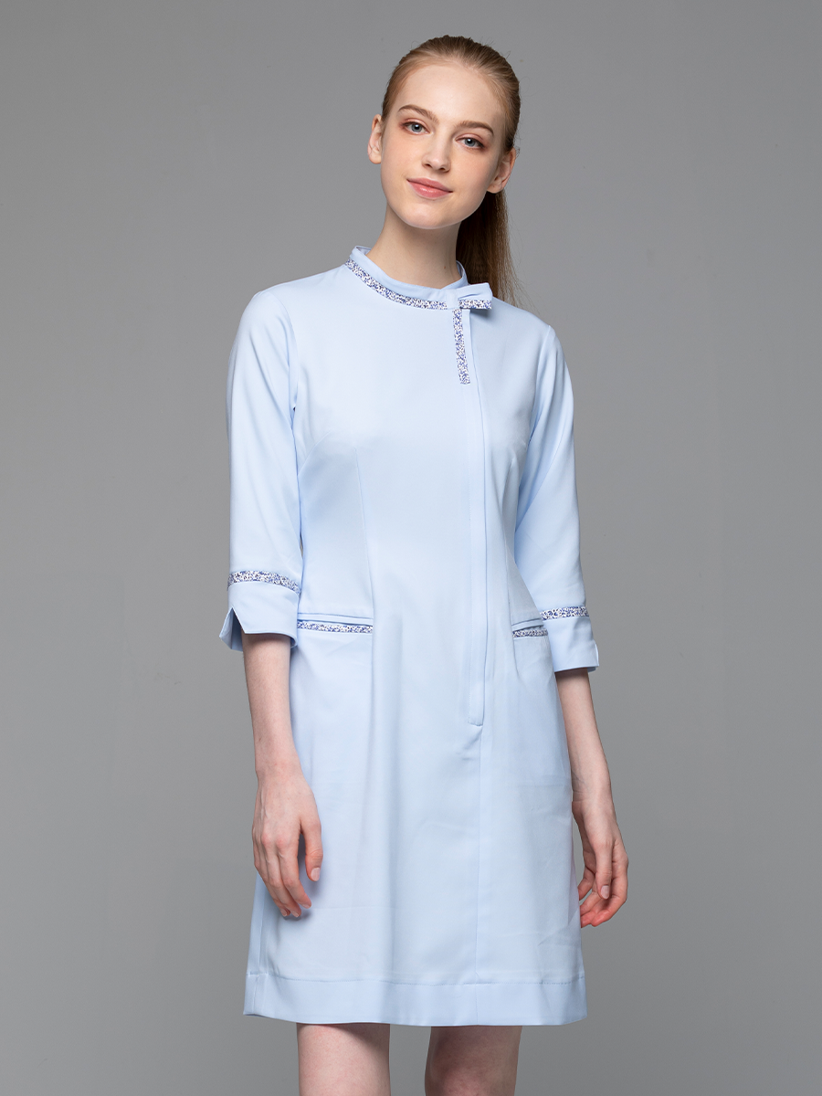 【 AS150-B0 】女護理洋裝-AS柔彈布-寶寶藍