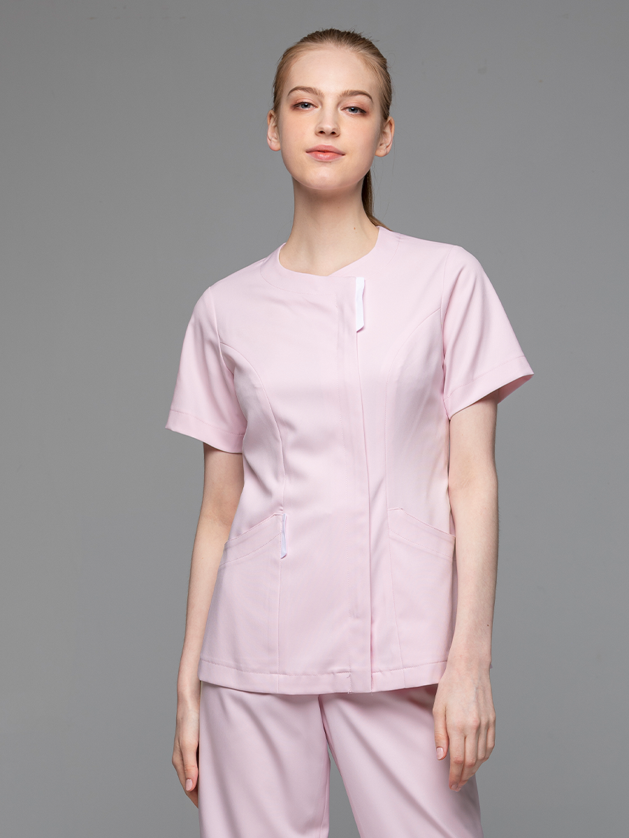 【 AS251-A0 】女護理上衣-AS柔彈布-寶寶粉