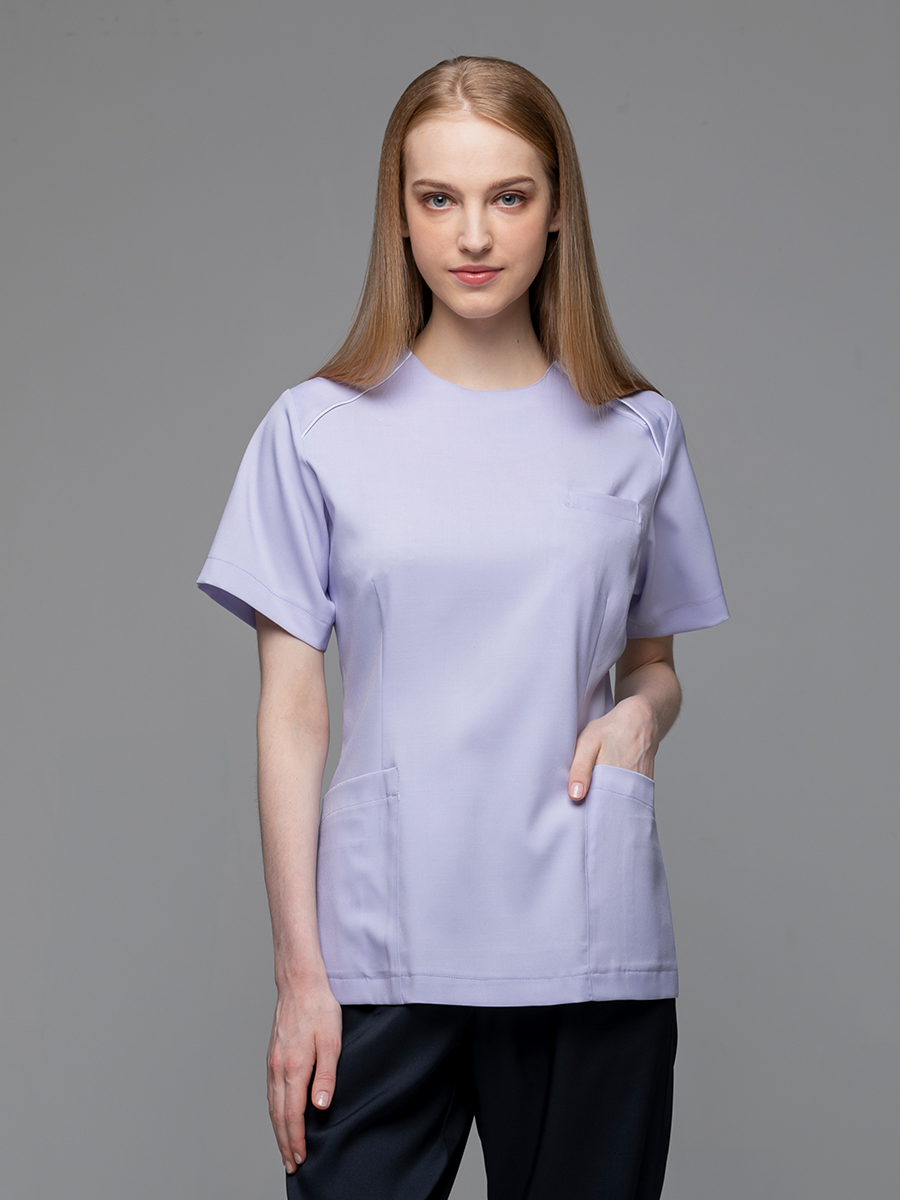 【 AS716-C0 】女刷手上衣-ASV薄彈布-丁香紫