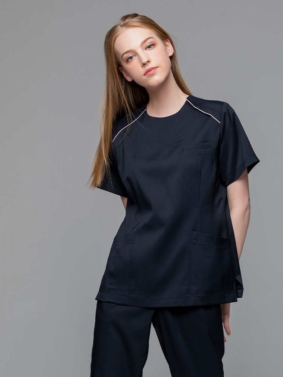 【 AS716-W8 】女刷手上衣-ASV薄彈布-夜幕黑