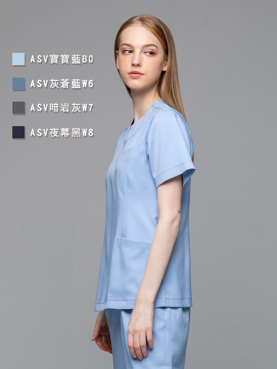 【 AS718-B0 】女刷手上衣-ASV薄彈布-寶寶藍
