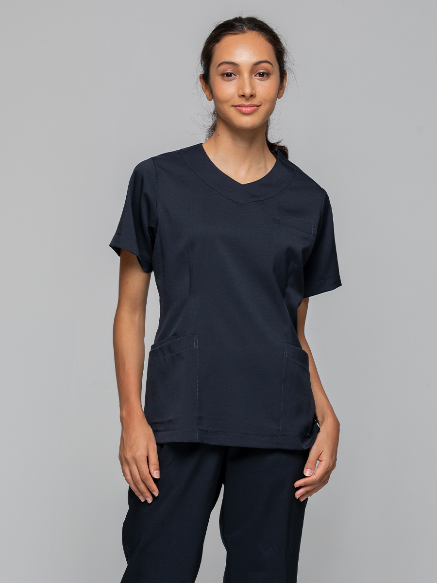 【 AS718-W8 】女刷手上衣-ASV薄彈布-夜幕黑