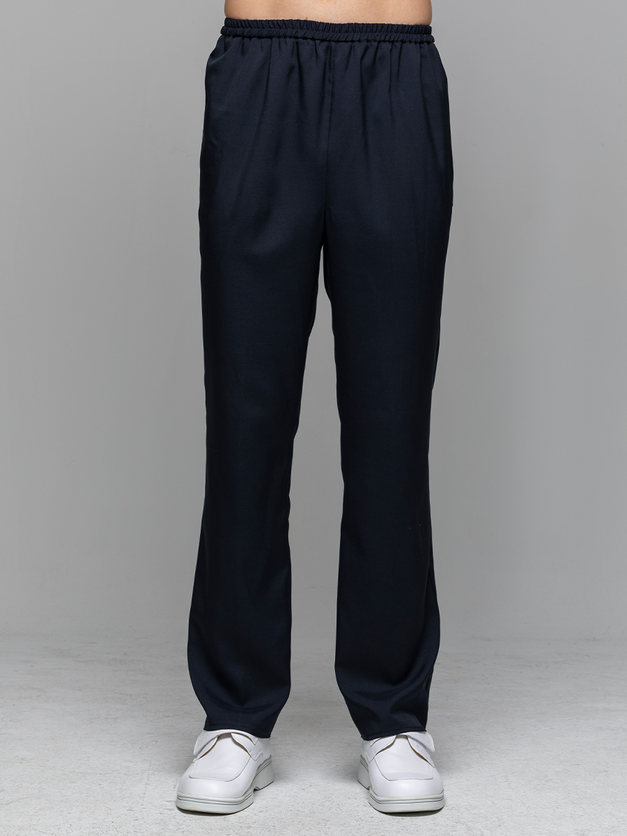 【 AS9081-W8 】男鬆緊長褲-ASV薄彈布-夜幕黑