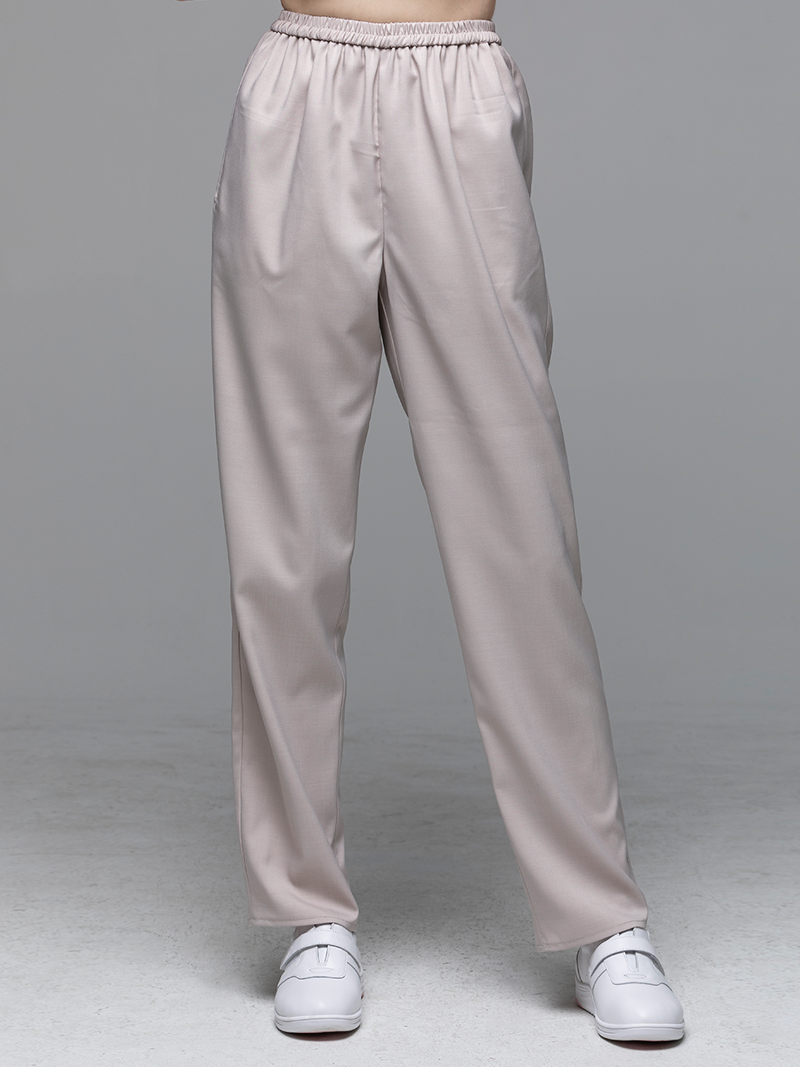 【 AS908-F1 】女鬆緊長褲-ASV薄彈布-卡其灰