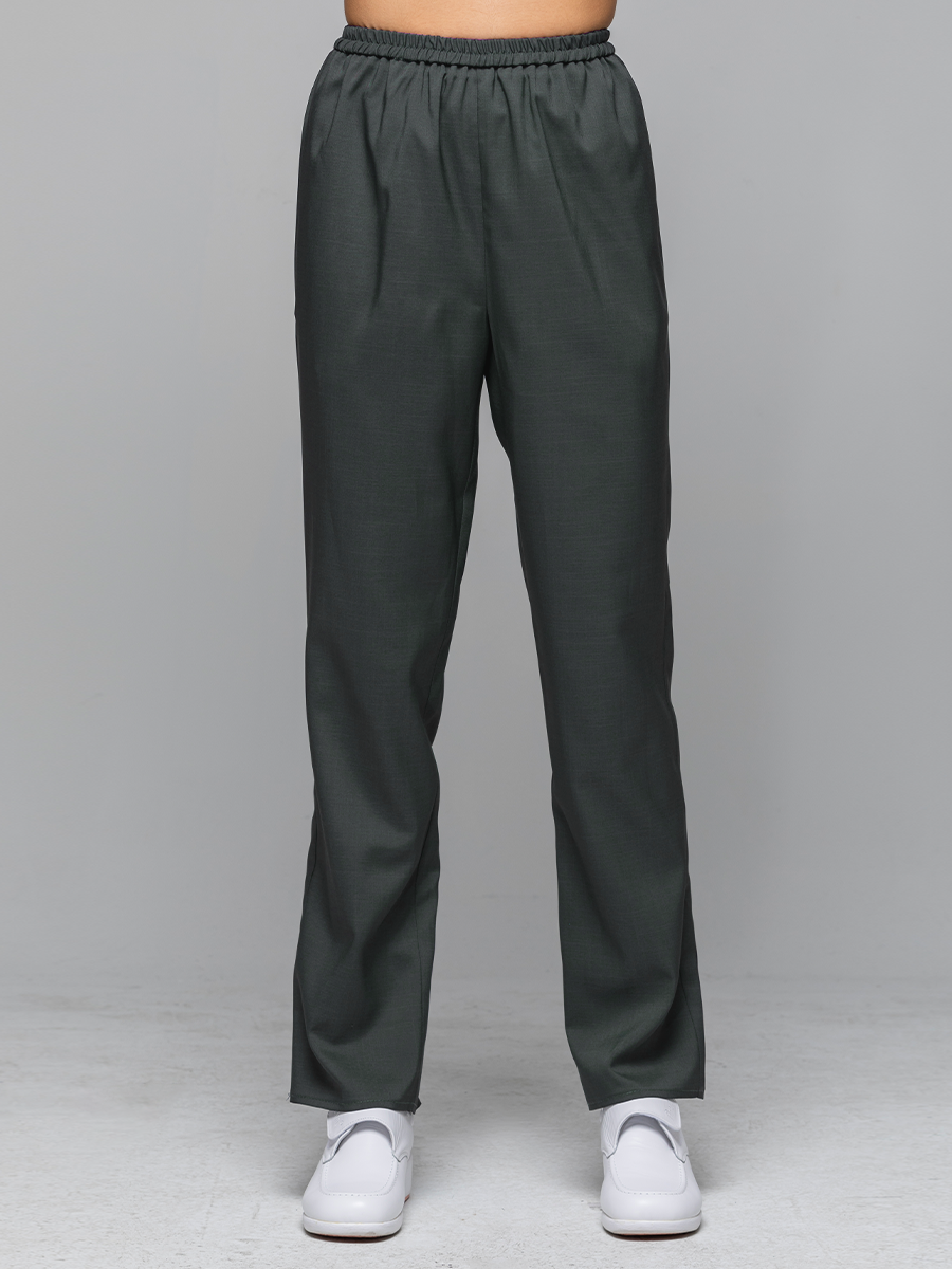 【 AS908-W7 】女鬆緊長褲-ASV薄彈布-暗岩灰