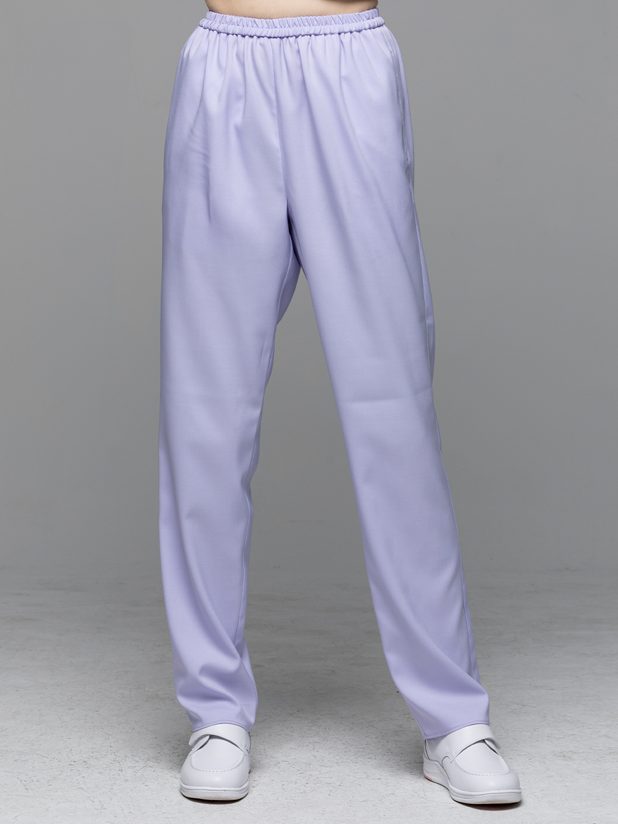 【 AS908-C0 】女鬆緊長褲-ASV薄彈布-丁香紫