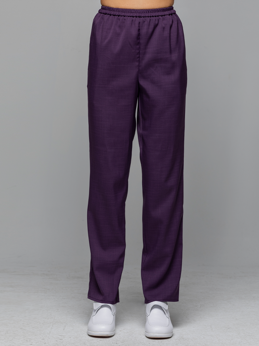 【 AS908-C7 】女鬆緊長褲-ASV薄彈布-葡萄紫