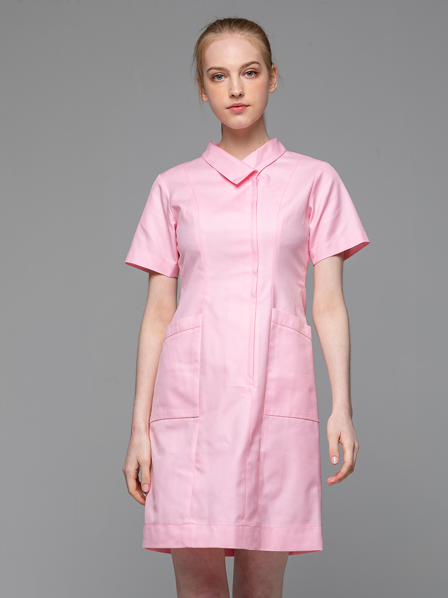 【 B111-A0 】女護理洋裝-B立挺布-寶寶粉