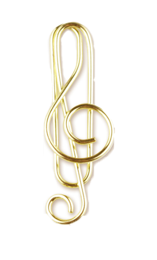 音樂玫瑰金音符迴紋針  (30PCS) 202010