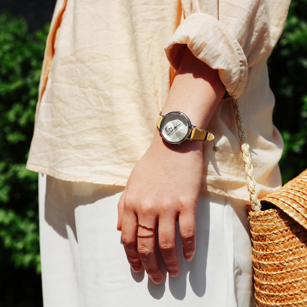 TACS Ice Bubble 氣泡小秒針 女裝 皮帶錶 TS2203C