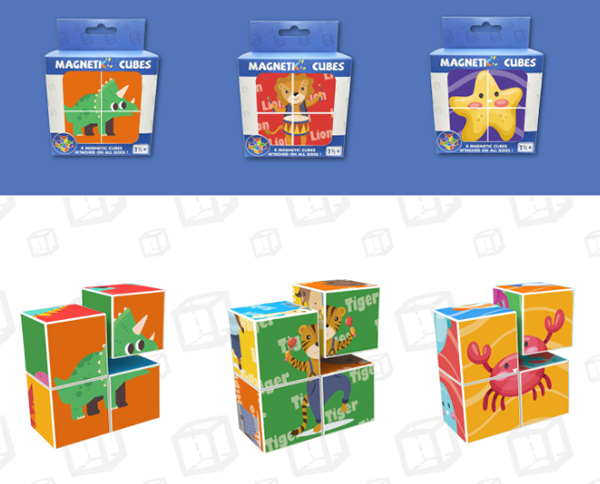 現貨區 立體3D磁力方塊拼圖海洋動物恐龍 1647