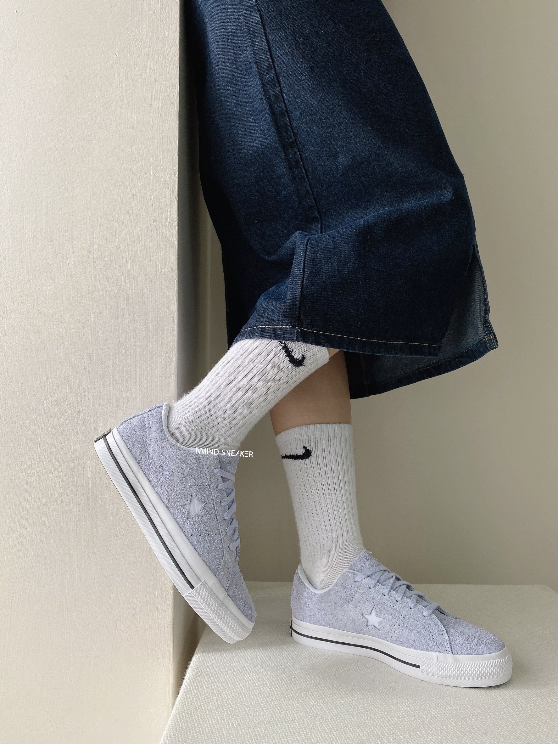 Converse One Star 麂皮 絕美淡淡灰紫 (172387C)