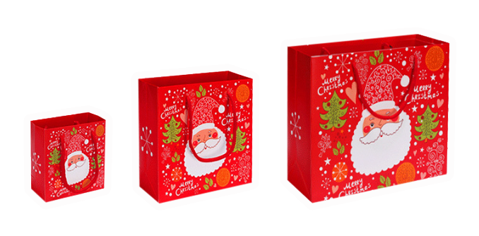聖誕節手提禮品紙袋(1個裝)