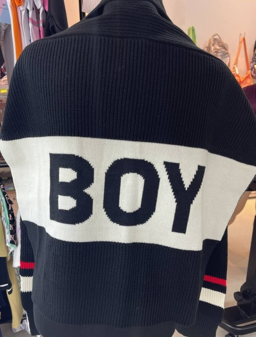 [S] BOYLONDON KNITTED SHOULDER WRAP BLACK, B84MF1003U95F (SBB38)