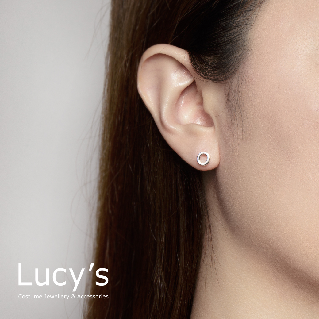 純銀字母系列 | 925純銀 O 單支耳環  (95870)