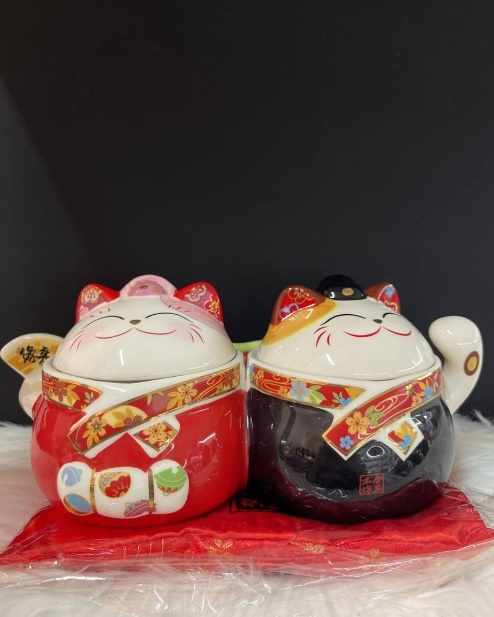 [S] GOOD THINGS COME IN PAIRS FORTUNE CAT, FC53288 (SZZ48)