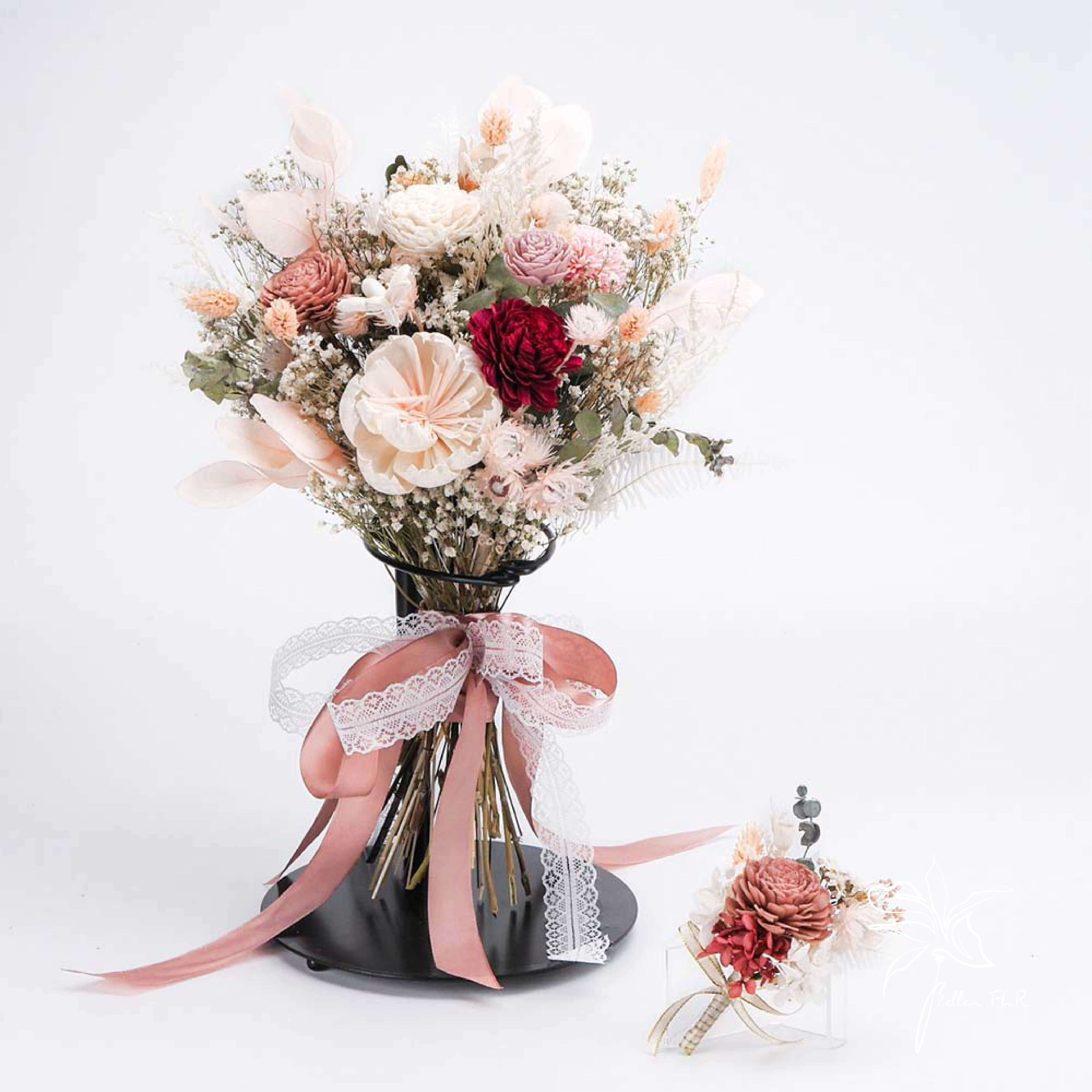 新娘捧花+新郎胸花 2件組