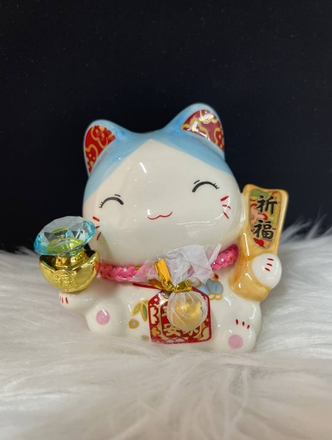 [S] SZZ56BLUE FORTUNE CAT, PIGGY BANK, SE5010 (SZZ57)