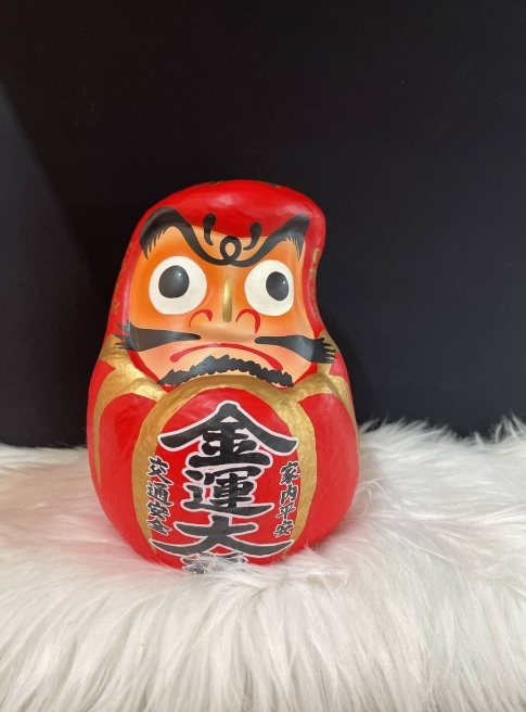 [S] RED DARUMA PIGGY BANK, C2009 (SZZ60)