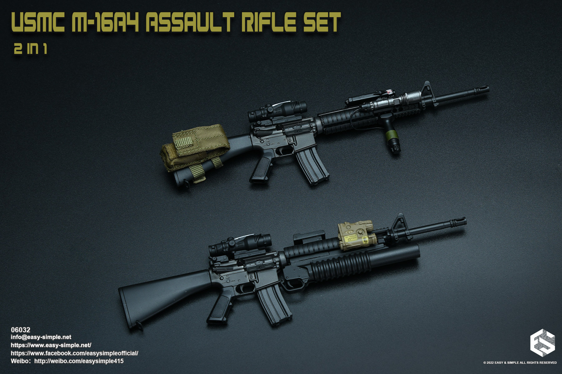 Easy&Simple : 1/6 USMC M16A4 Assault Rifle Set 2 in 1