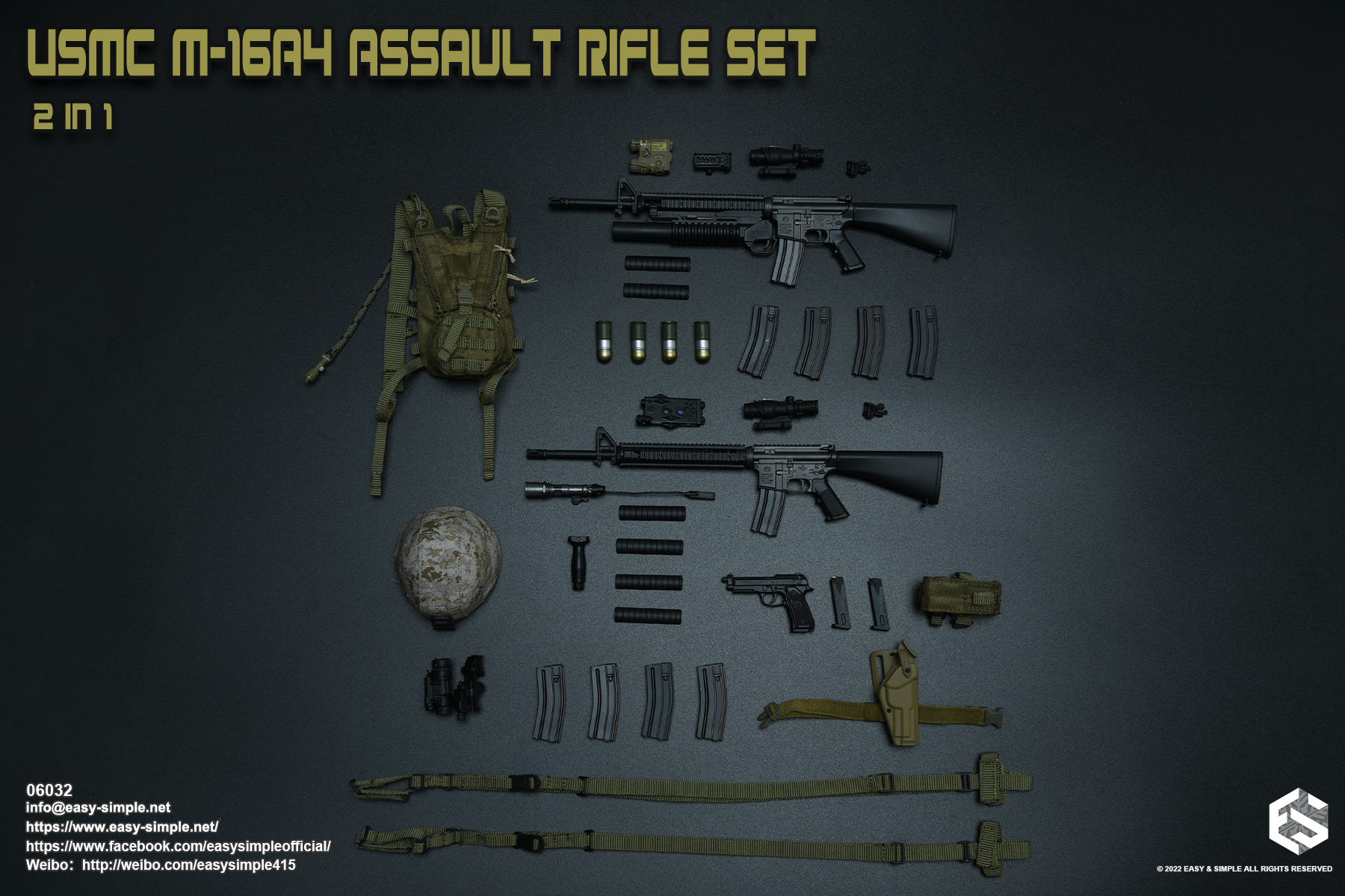 Easy&Simple : 1/6 USMC M16A4 Assault Rifle Set 2 in 1