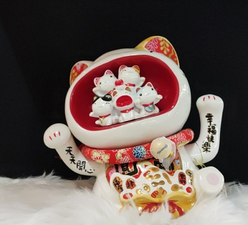 [S] HAPPY FORTUNE CAT WHITE, SE1003 (SZZ61)