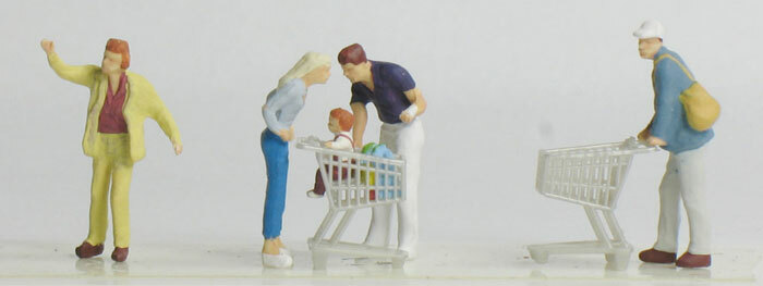 Vollmer 2326 HO規 德國製 推購物車的人偶