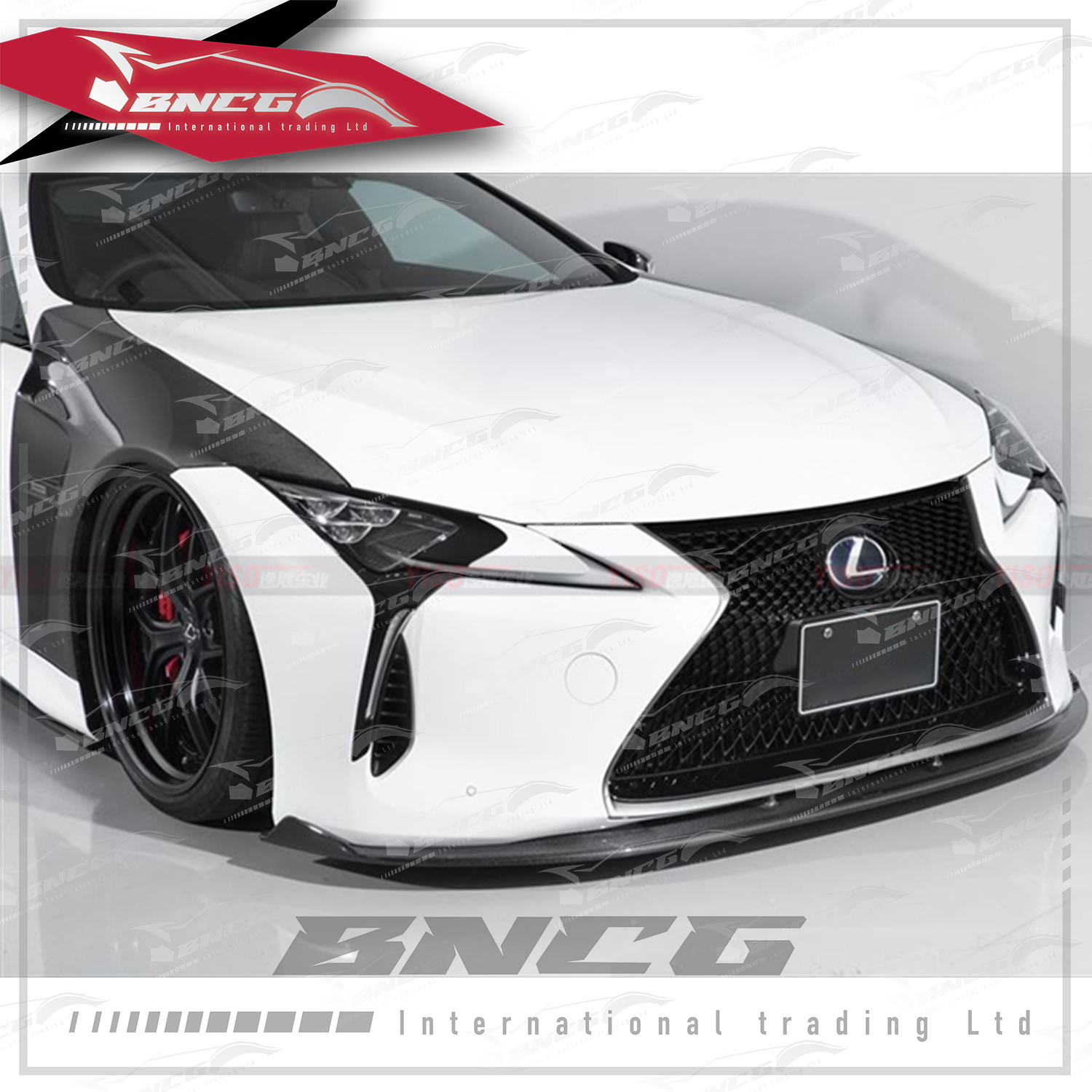 凌志 Lexus LC 改裝 碳纖維 外觀件 空力套件 Aimgain款 前下巴 前導流