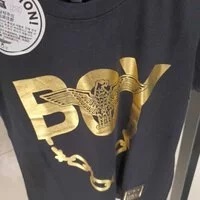 [S] BOYLONDON SNAKE CHAIN T-SHIRT,BLACK/GOLD, B92TS1005K99 (SBB40)