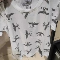 [S] BOYLONDON EAGLE BOY ALLOVER KIDS T-SHIRT, WHITE, B92TS1004K80 (SBB41)