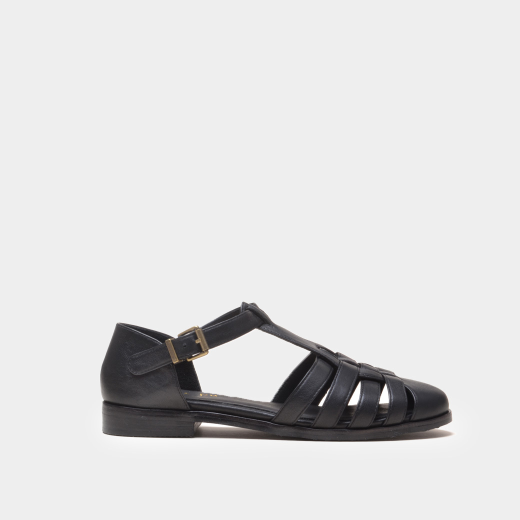 7917 Fisherman手工涼鞋 黑