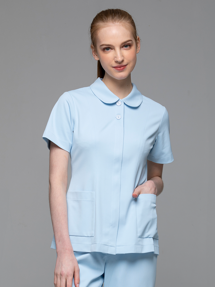 【 A204-B0 】女護理上衣-A科技布-寶寶藍