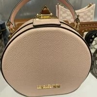 [S] MICHAEL KORS 35S2GNRC1L SERENA SM TH CIRCLE CROSSBODY LEATHER BAG,POWDER BLUSH, 196163082196 (SMK143)