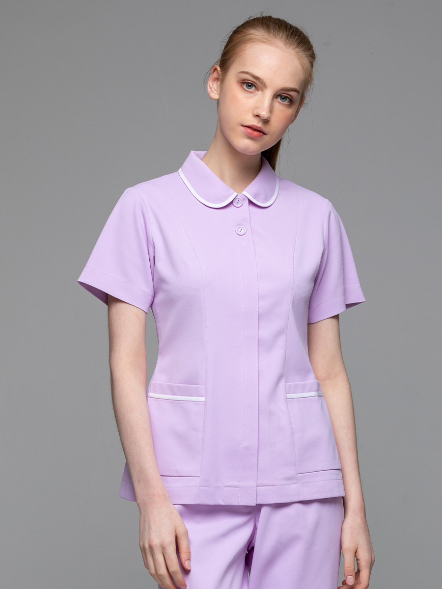 【 A246-C0 】女護理上衣-A科技布-丁香紫