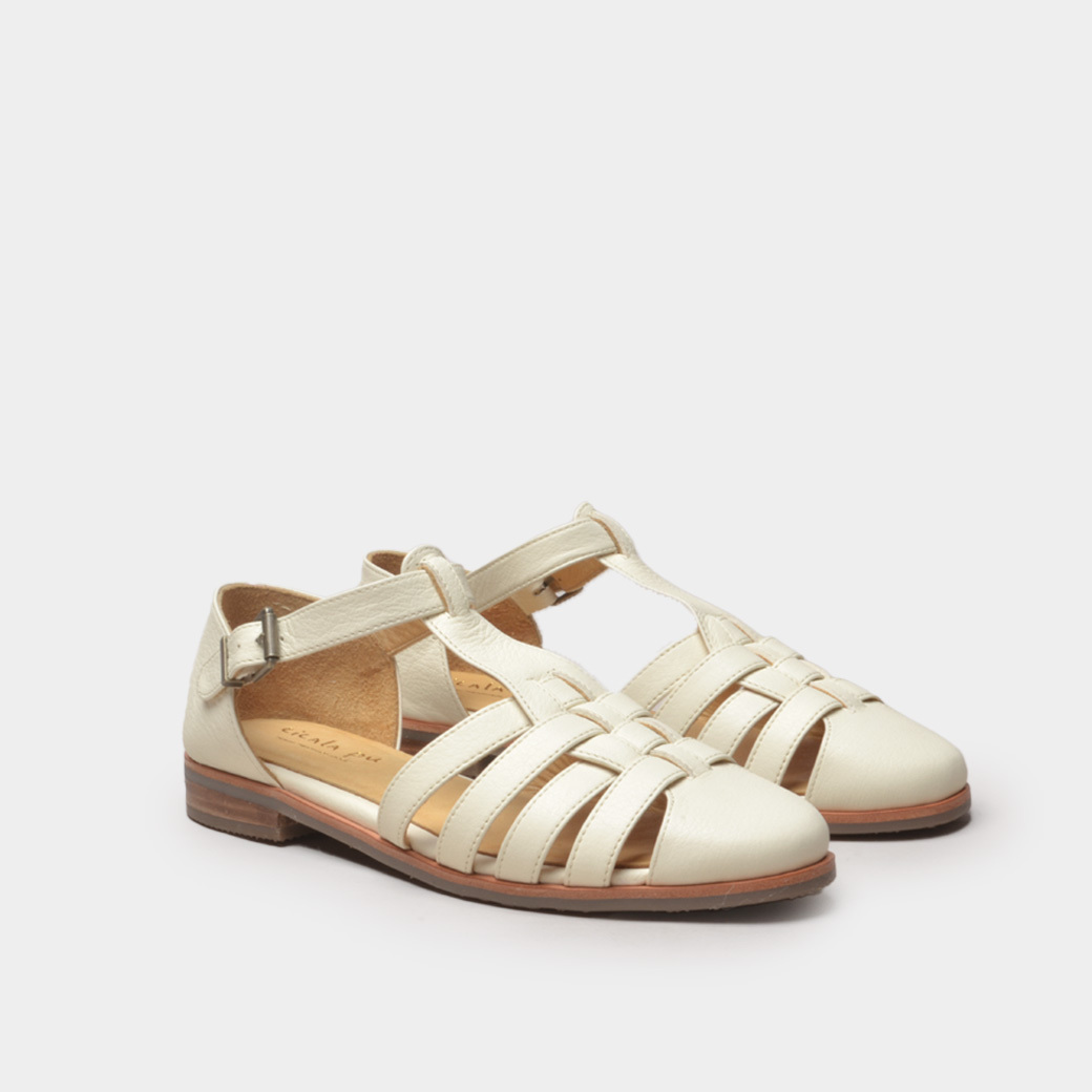 7917 Fisherman手工涼鞋 米白