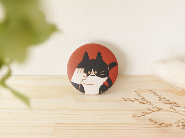 小黃間｜絕版｜Furry Zoo 胸章｜賓士貓