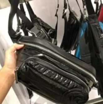 [S] MICHAEL KORS 37F1LCOY9V COOPER UTILITY BELT BAG,SHINY BLACK, 194391689804 (SMK155)