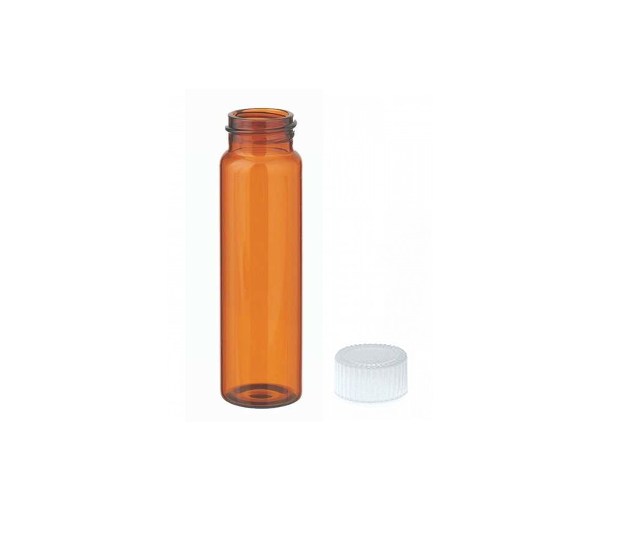 KIMBLE Vial, Sample, Screw Thread, Amber, PTFE Lined Closure
