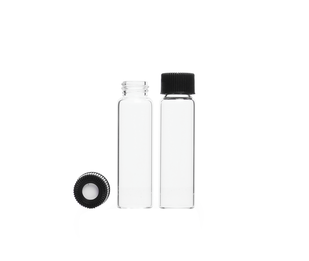 KIMBLE Vial, Sample, Screw Thread, PTFE-Silcone Septa, Open-Top Closure