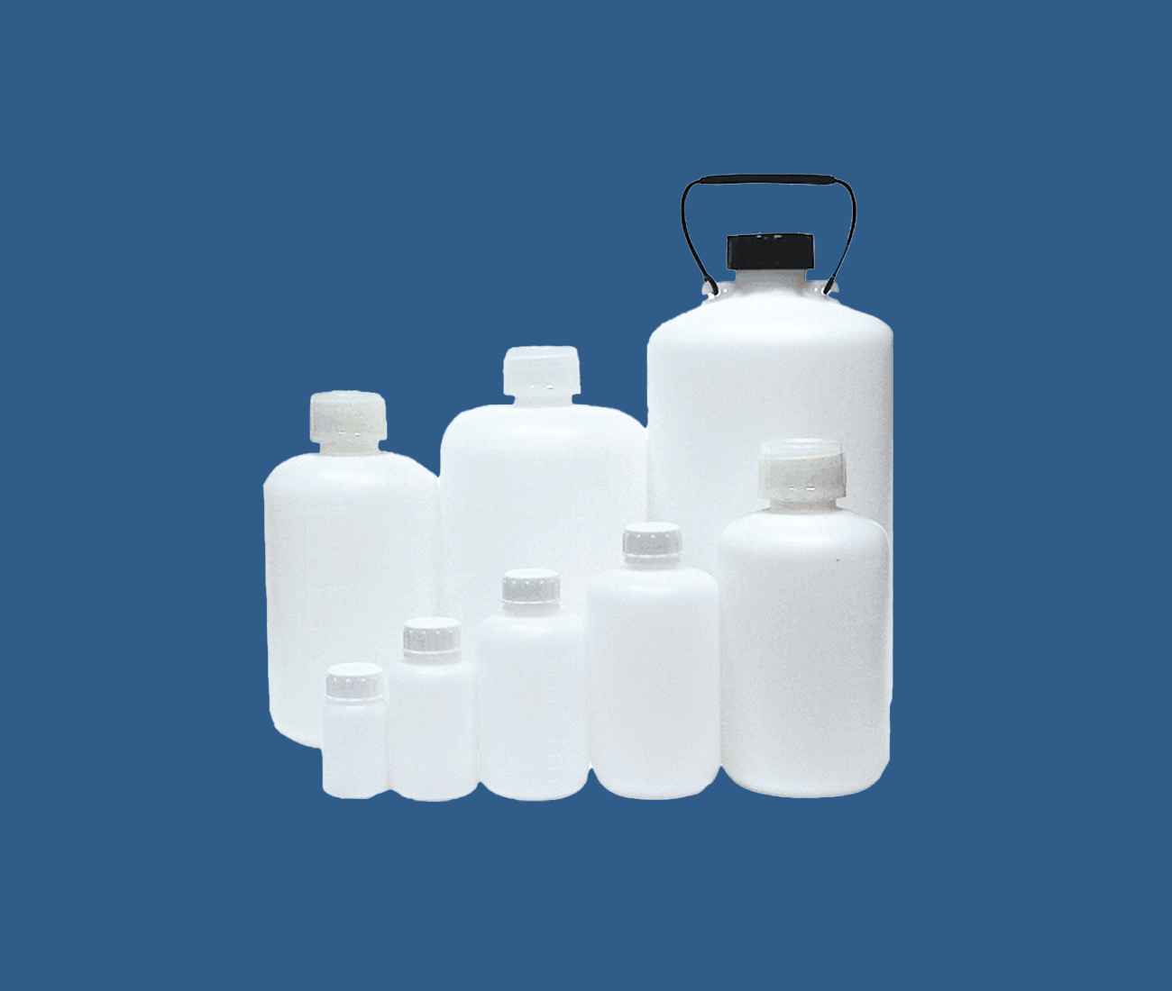 Bottle, Narrow-Neck, PE, Graduated